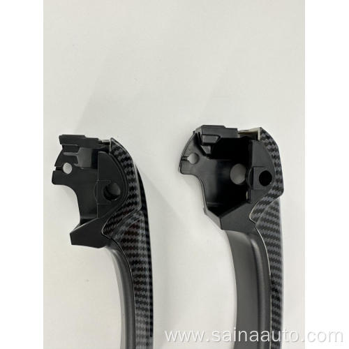 Black carbon fiber door handles